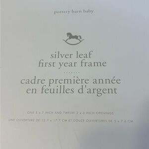 Pottery Barn Baby Silver Leaf Frame